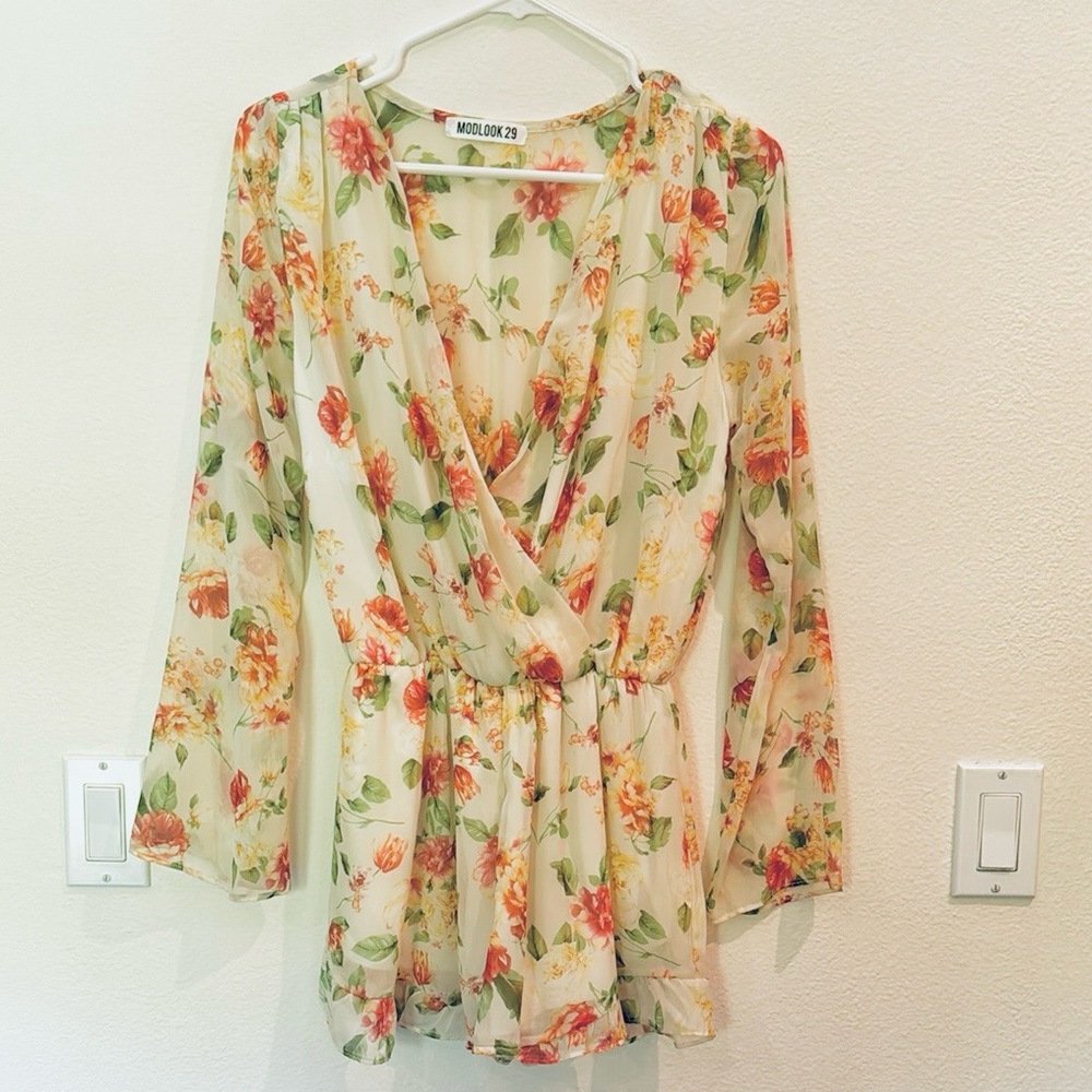 Floral Wrap Romper